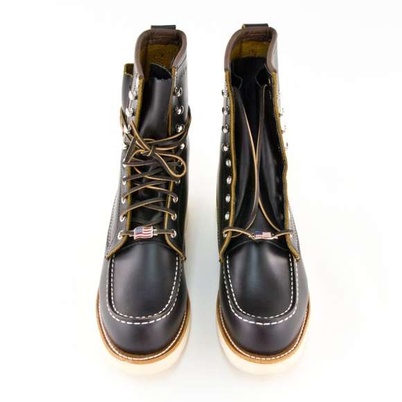 Red Wing Billy Boot 8" Moc Toe Black Klondike - Picture 4 of 8